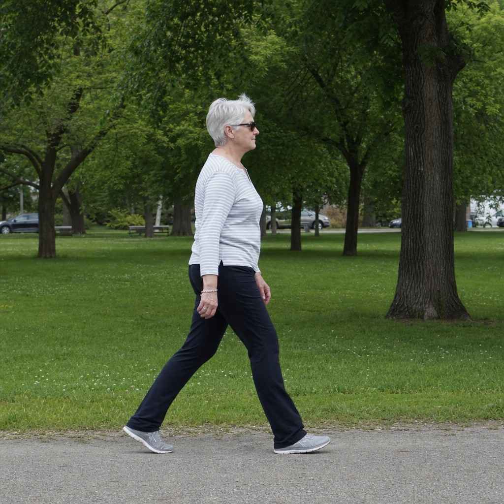 A gentle easy recovery walk in a park
